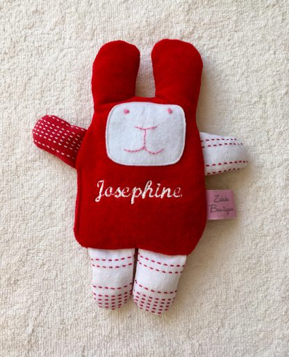 how to embroider a name on a stuffed animal