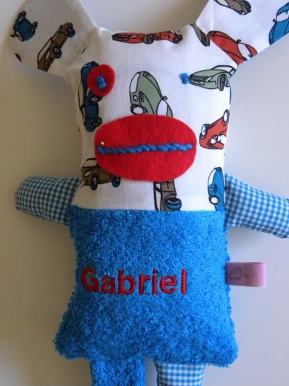 how to embroider a name on a stuffed animal