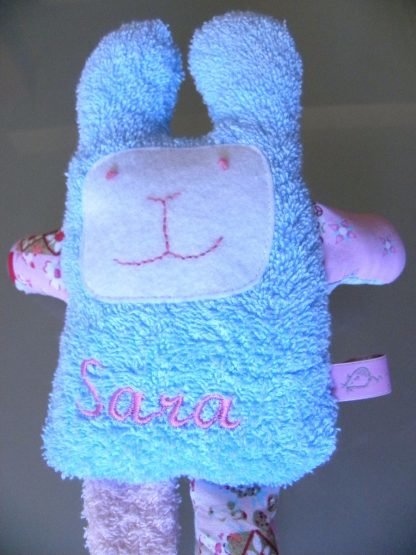 how to embroider a name on a stuffed animal